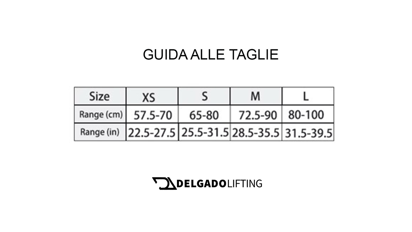 Guida alle taglie per la tua cinta per il powerlifting o pesisitica fitness